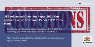 JEE Advanced Question Paper 2024 Out @jeeadv.ac.in; Download Paper 1 & 2 PDFs Here